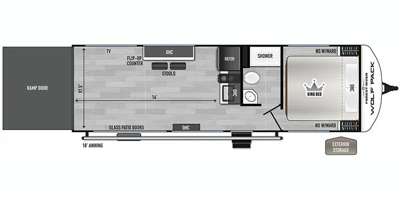 2025 Forest River Cherokee Wolf Pack Limited 25-14 - Floor plan