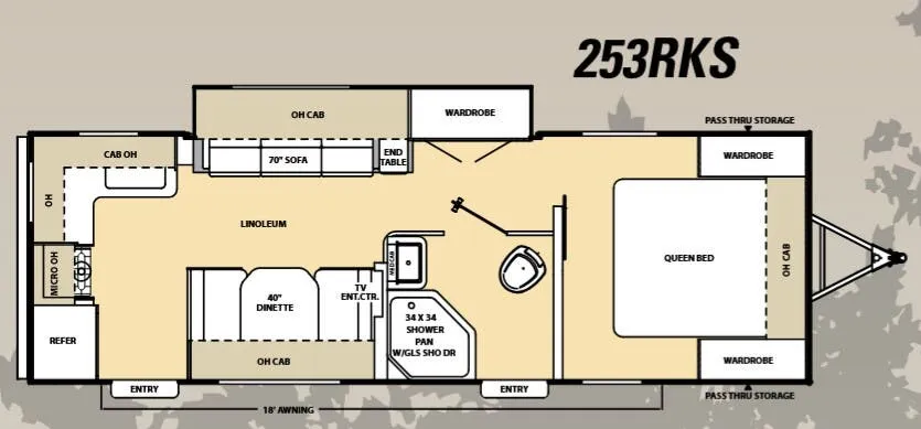 Coachmen Catalina 253RKS floor plan