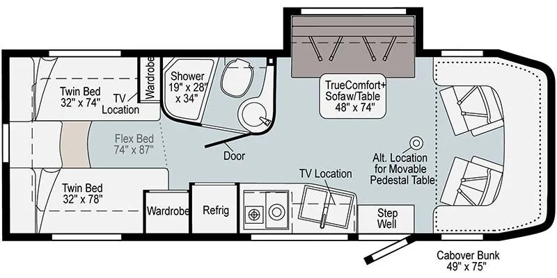 2013 Winnebago View 24V floor plan