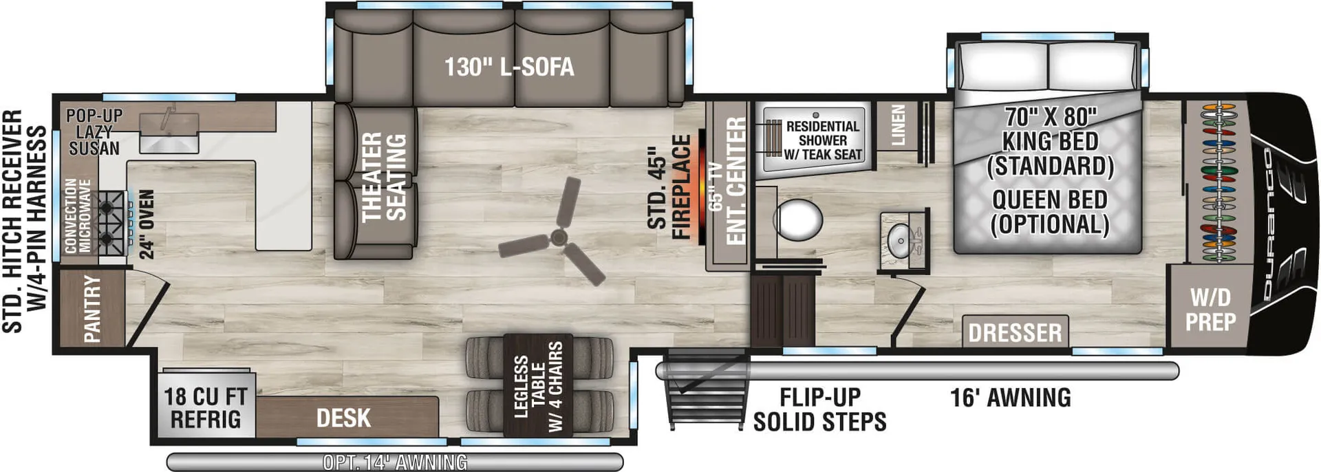 2027 Kz-rv Inc DURANGO 339MLT - Floor plan