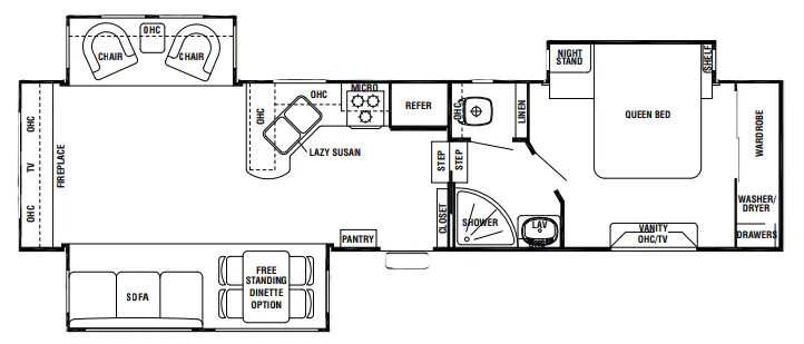 Forest River Cedar Creek 34SB floor plan