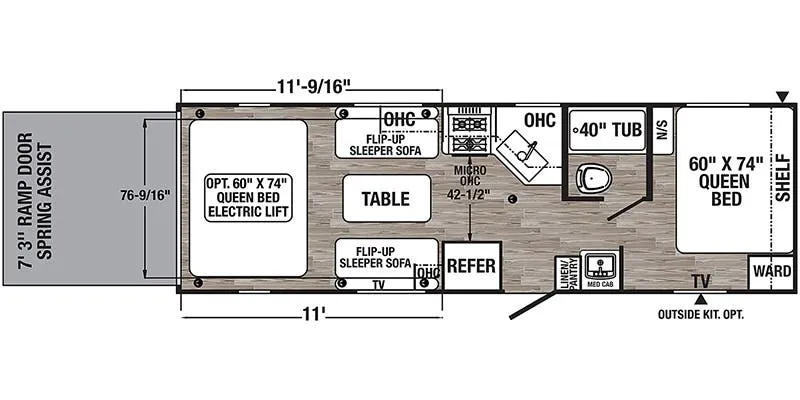 2022 Palomino Puma XLE Lite 25TFC - Floor plan