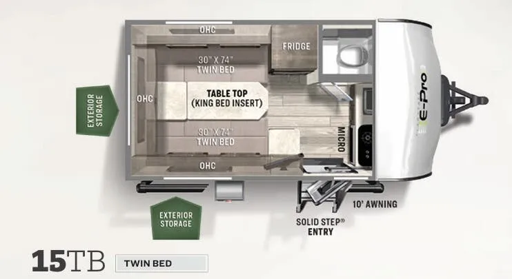 Forest River Flagstaff E-Pro 15TB floor plan