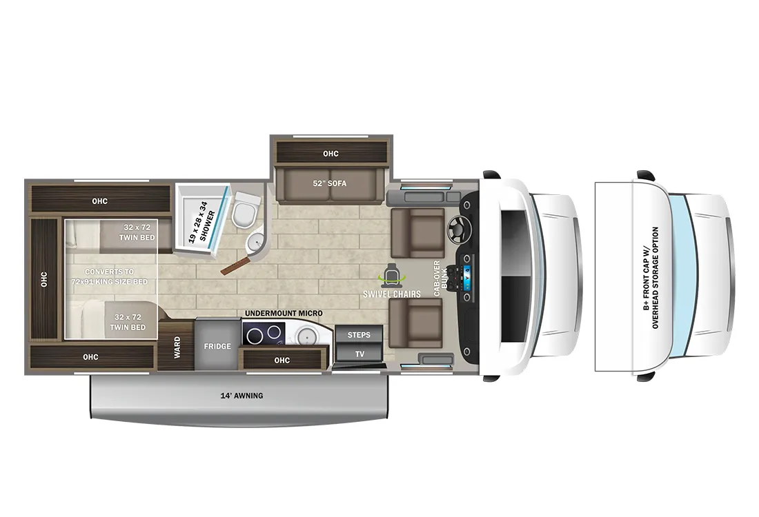 Entegra Coach Qwest 24T floor plan