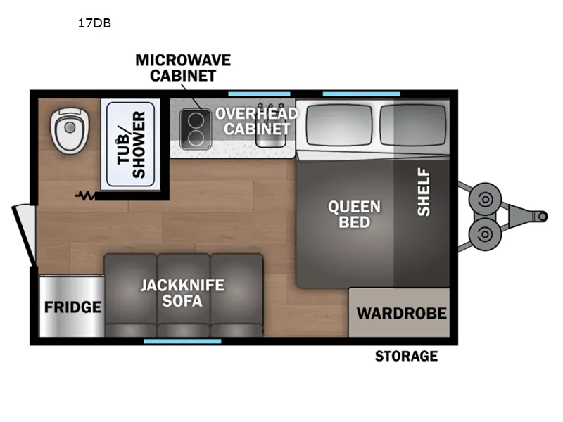 2026 Shasta Compact 17DB floor plan