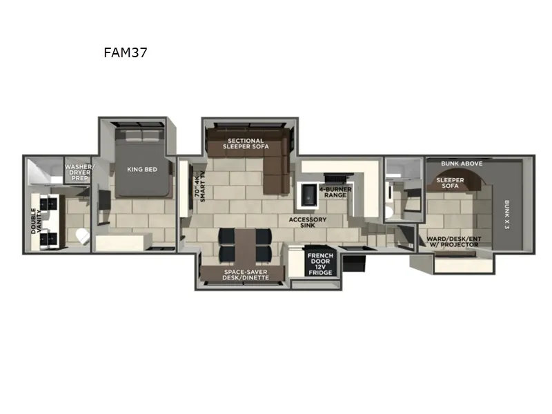 2026 Prime Time RV Crusader FAM37 - Floor plan