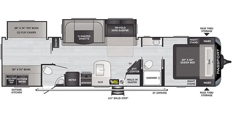 Keystone Passport Grand Touring 3352BH GT floor plan