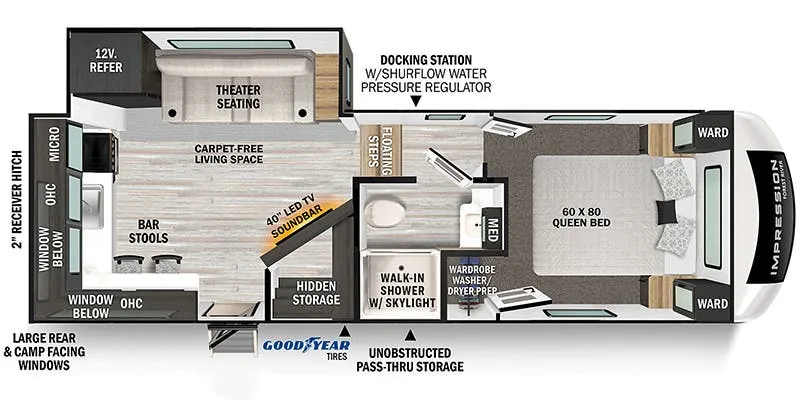 2023 Forest River Impression 235RW - Floor plan