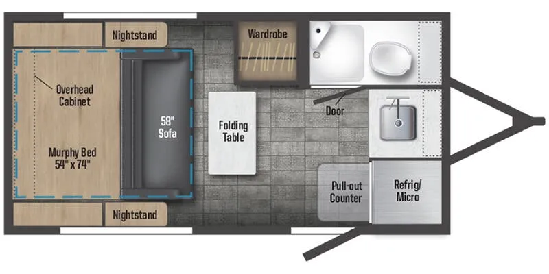 Winnebago HIKE 100 FLX H1316MB floor plan