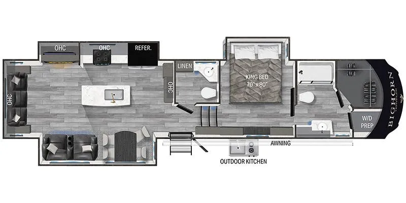 Heartland Bighorn Traveler BHTR 37 FB floor plan