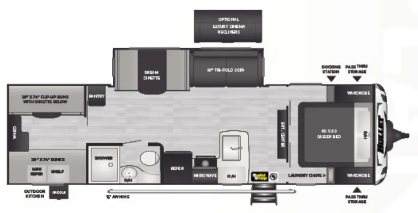 Keystone Bullet 287QBSWE floor plan