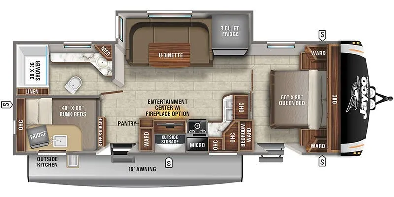 Jayco Eagle HT 264BHOK floor plan