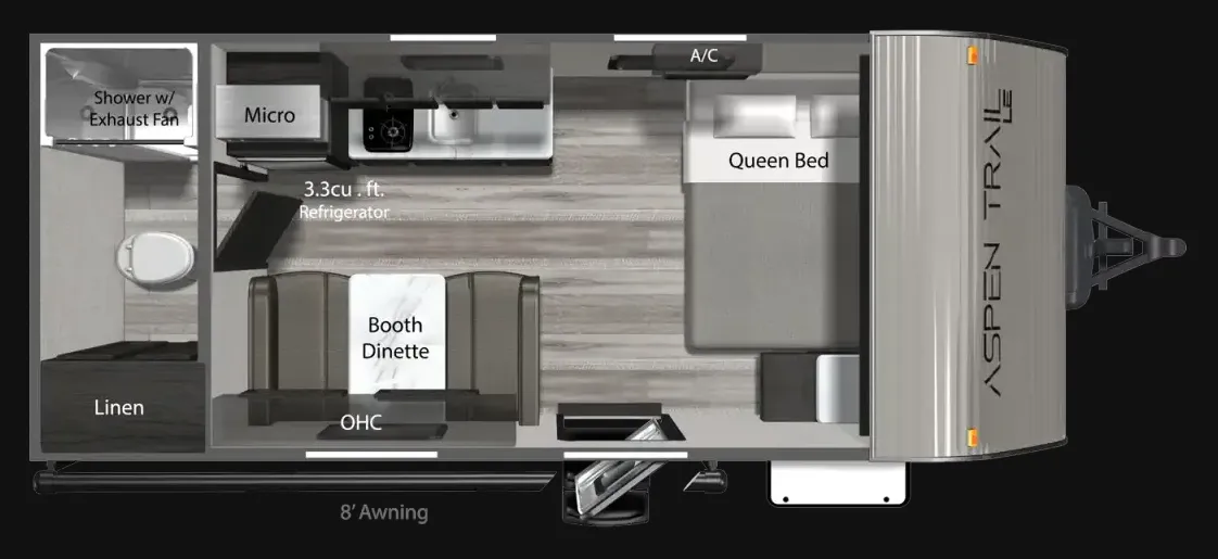 2025 Dutchmen Aspen Trail Mini 17RB - Floor plan
