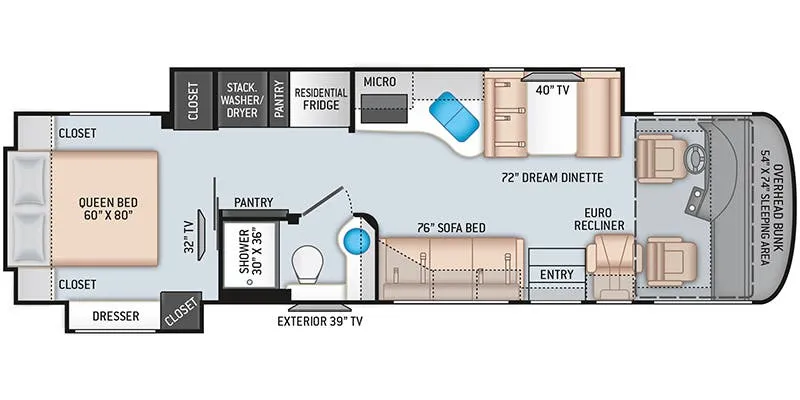 Thor Motor Coach Palazzo 33.2 floor plan