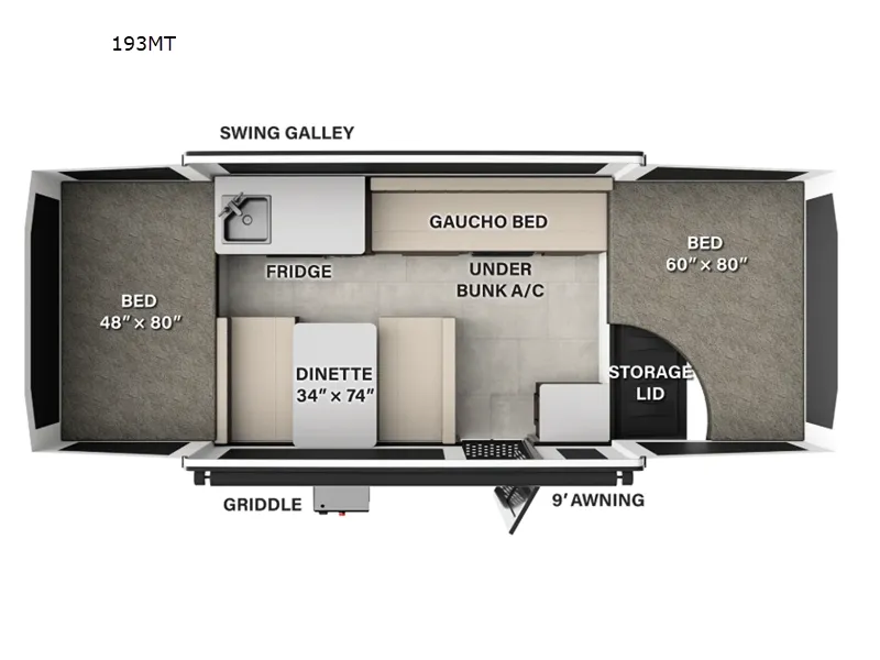 2026 Forest River Flagstaff MAC Series 193MT - Floor plan