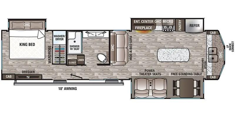 2021 Forest River Cedar Creek Cottage 40CFK2 - Floor plan