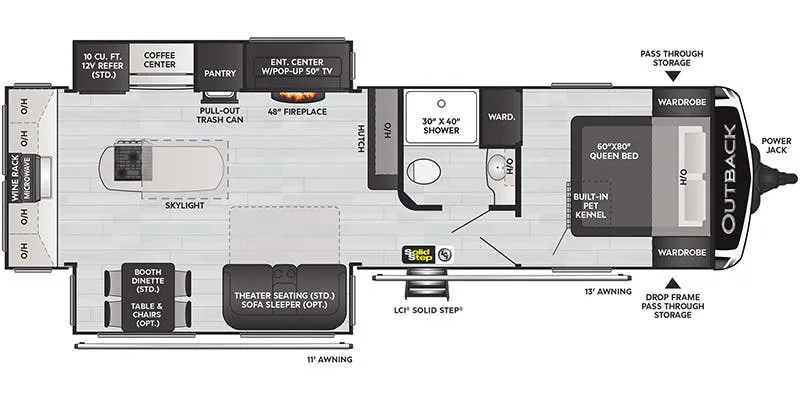 Keystone Outback 300ML floor plan