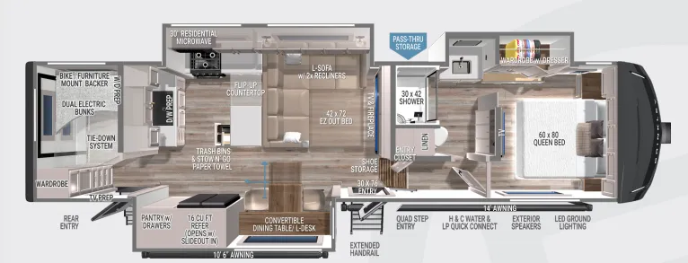 2026 Brinkley RV Model Z 3210 floor plan