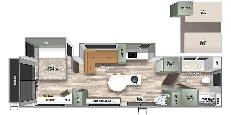 Forest River IBEX RV Suite RVS3 floor plan