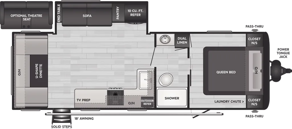 2024 Keystone Hideout 25RDSWE floor plan
