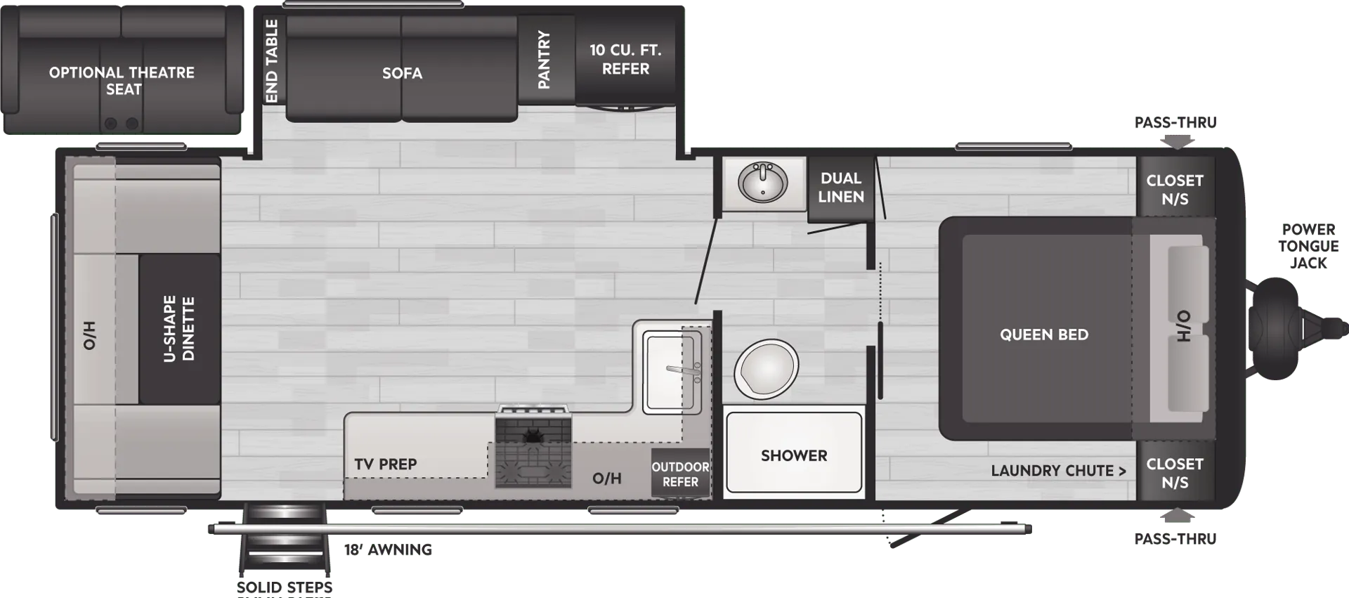 2024 Keystone Hideout 25RDSWE - Floor plan