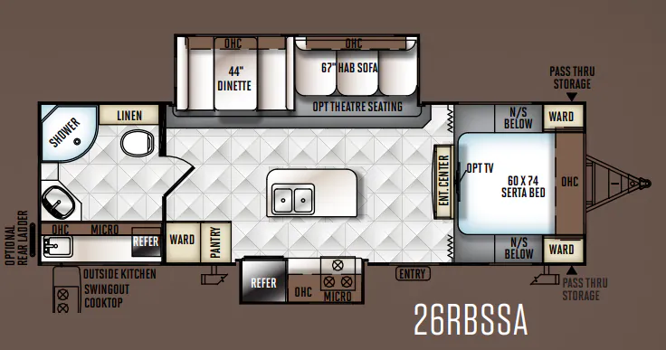 Forest River Flagstaff Super Lite 26RBSSA floor plan