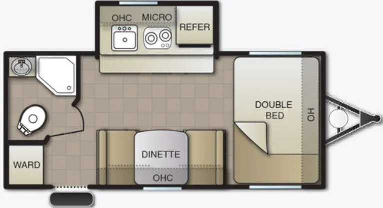 Pacific Coachworks Mighty Lite 17RB floor plan