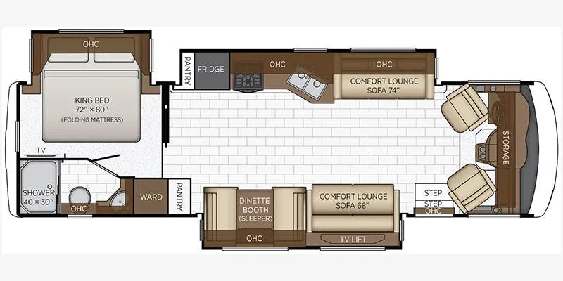 2022 Newmar Bay Star Sport 3316 - Floor plan