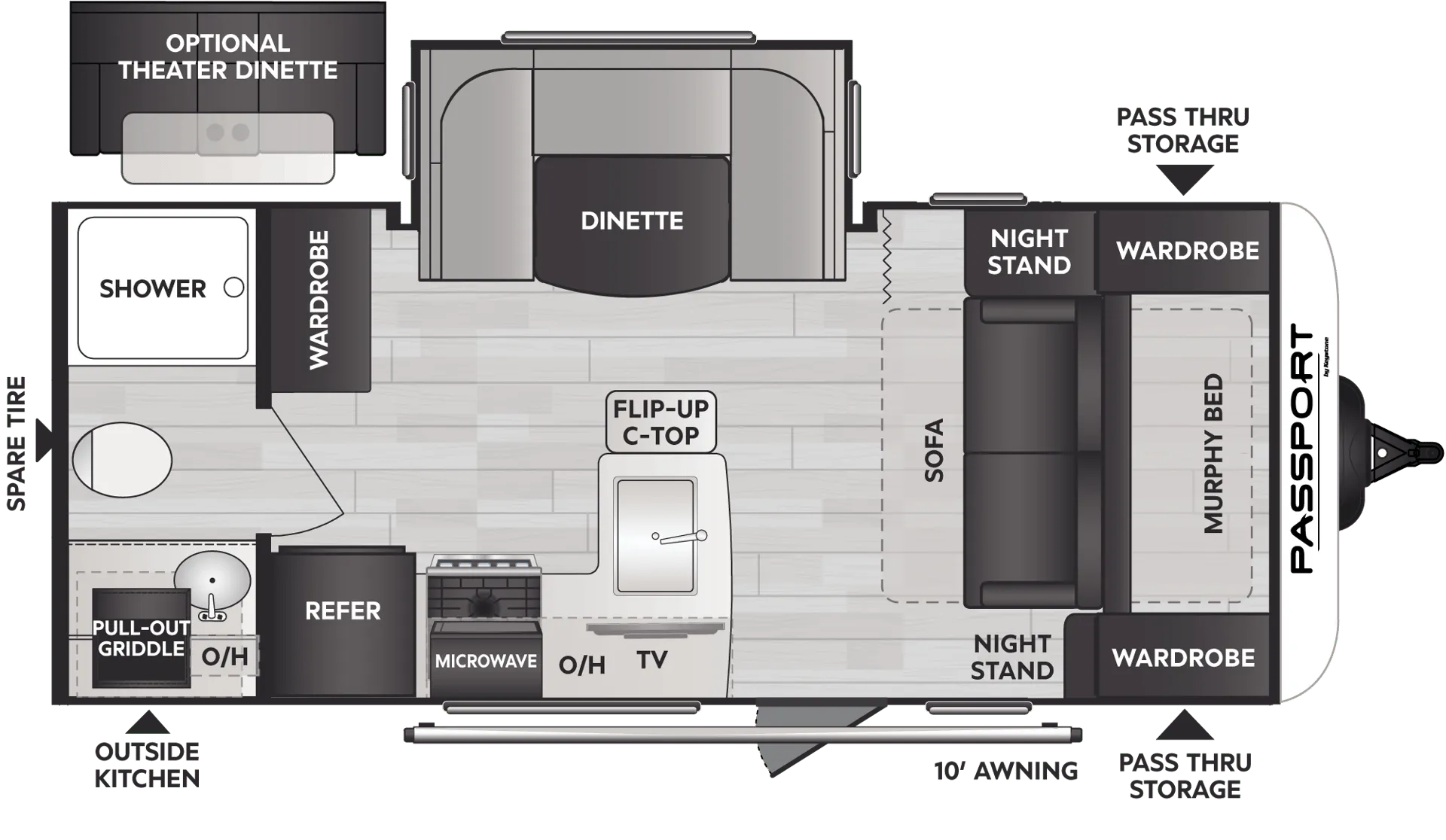 Keystone Passport SL 189RBWE floor plan
