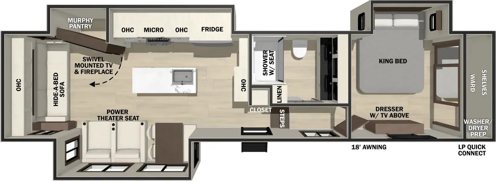 2026 Forest River Cedar Creek 361RL - Floor plan