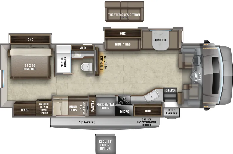 2021 Entegra Coach Accolade 37L - Floor plan