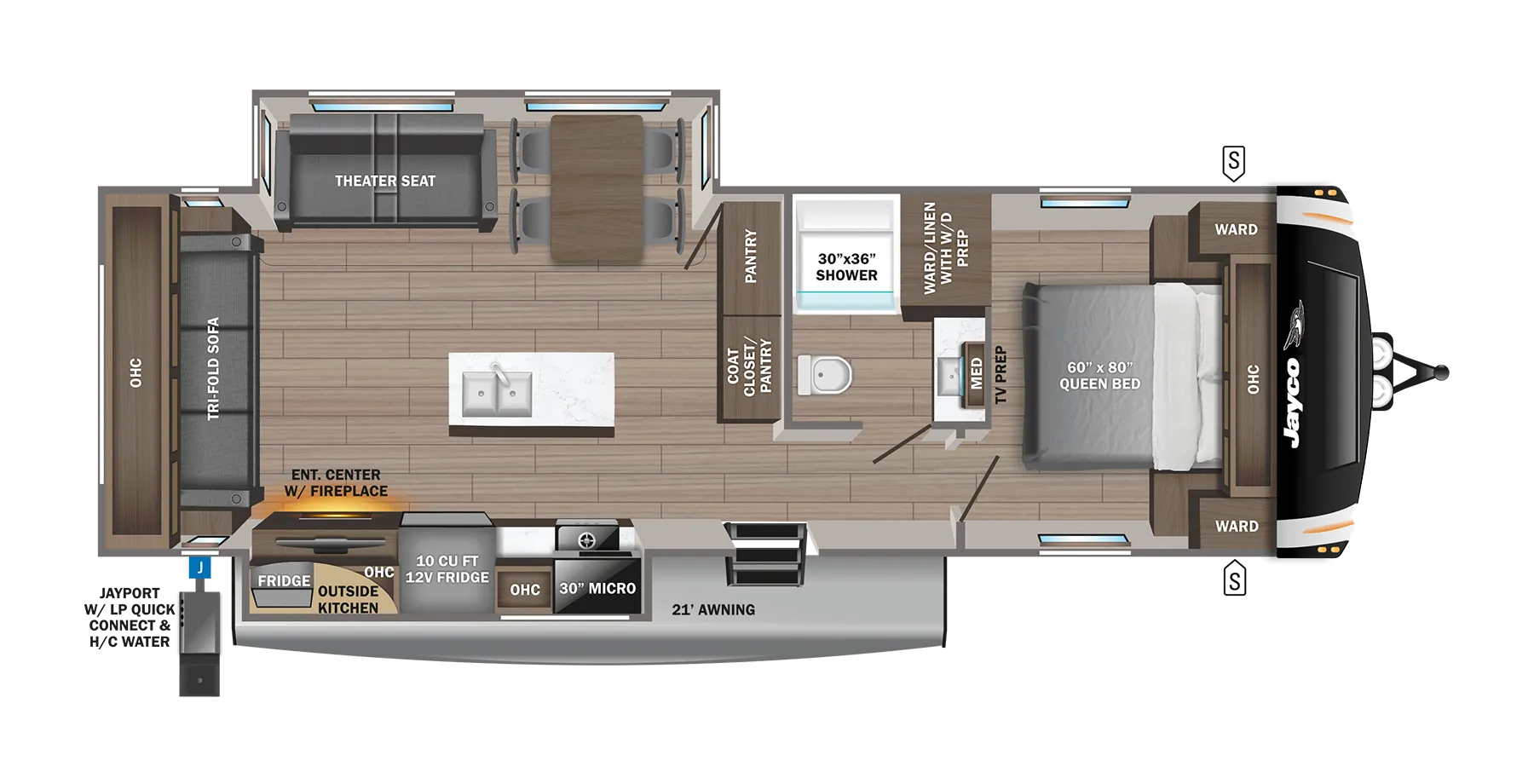 2024 Jayco Eagle Travel Trailers 280RSOK - Floor plan