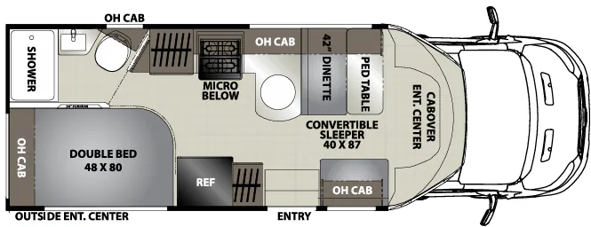 Coachmen Orion Traveler T24CB floor plan