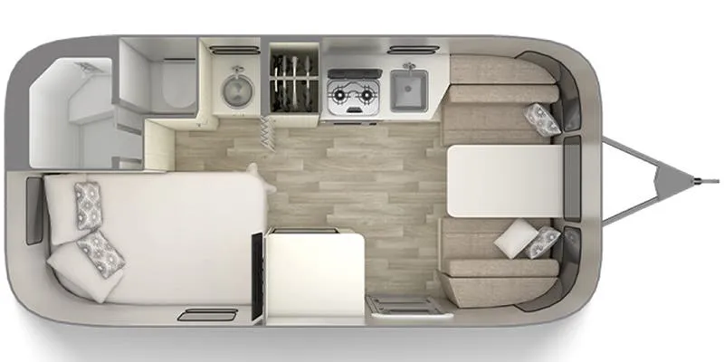Airstream Bambi 19CB floor plan
