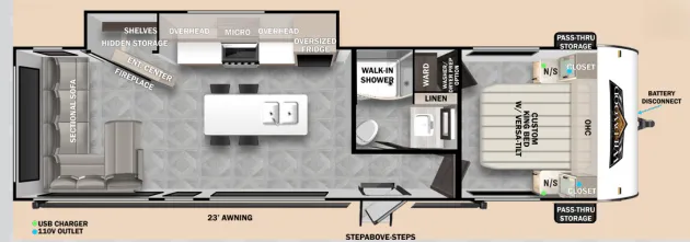 2024 Forest River Wildwood 28VIEW - Floor plan