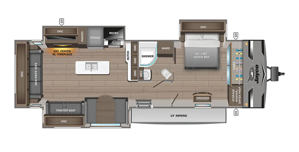 2023 Jayco JAYFLIGHT 34RSBS floor plan