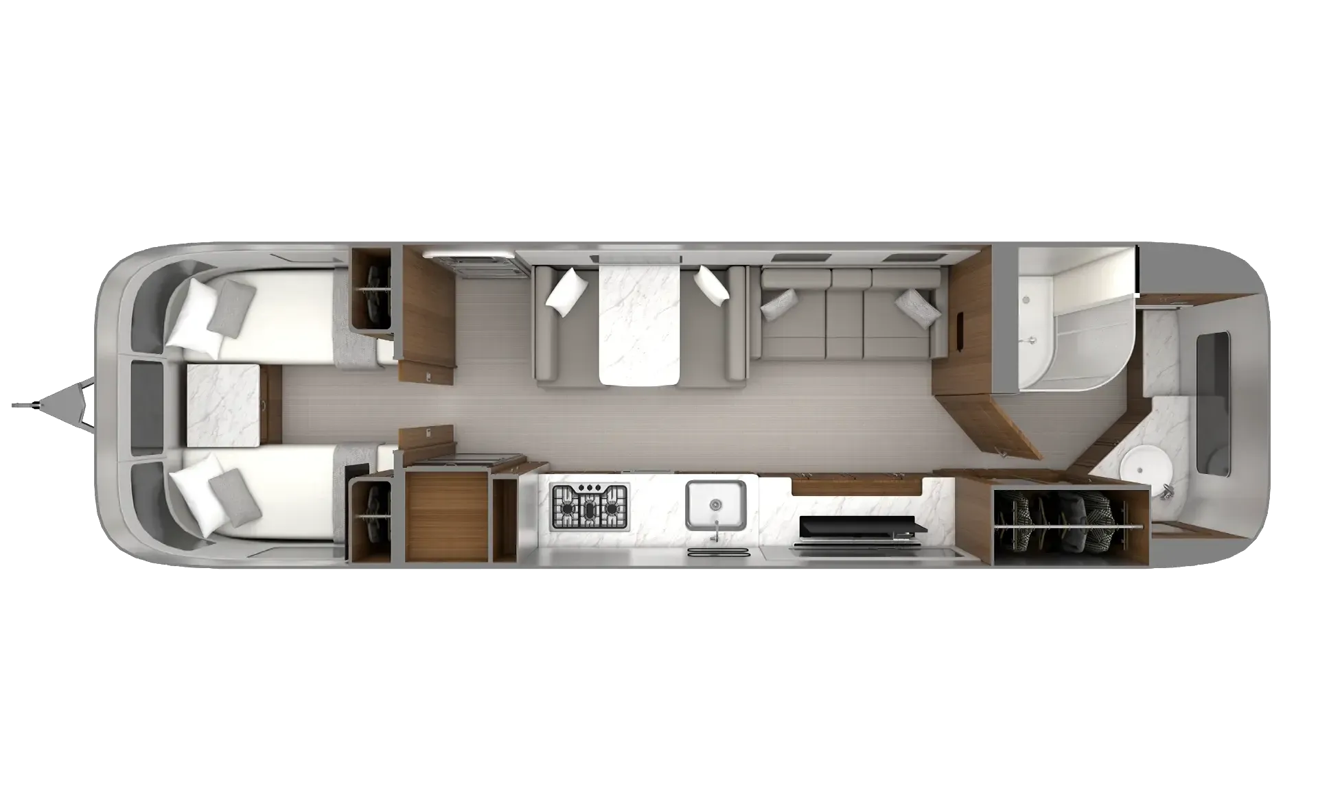 Airstream Classic 33FB floor plan