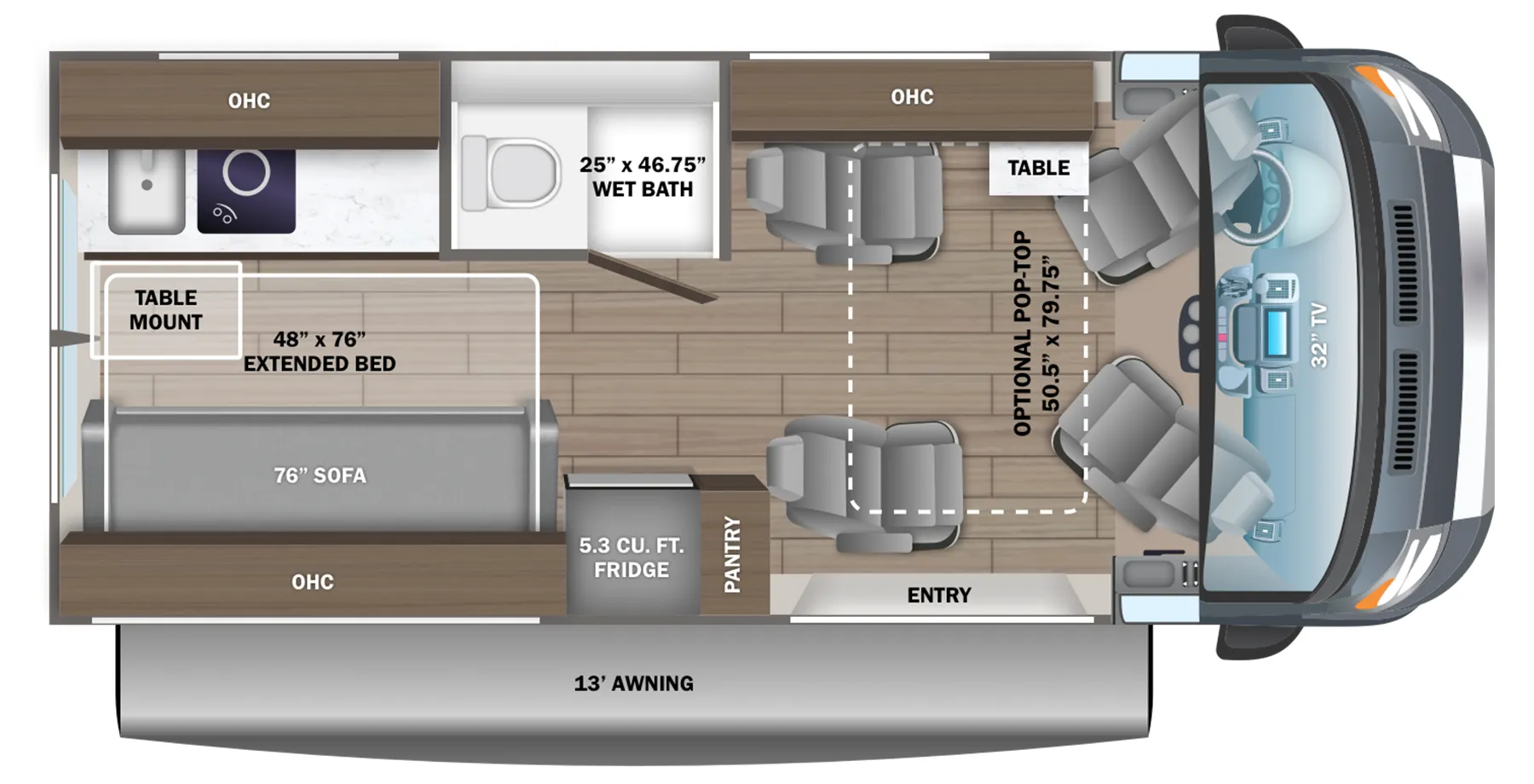 Jayco Swift 20A floor plan