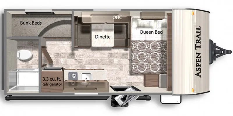 2021 Dutchmen Aspen Trail 17BH - Floor plan