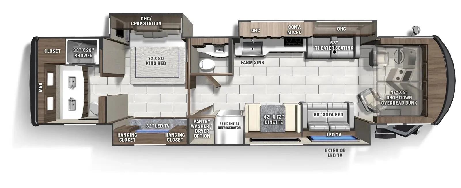 Coachmen Sportscoach RD 411TS floor plan