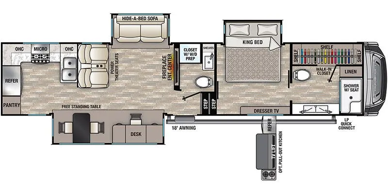 2024 Forest River Cedar Creek 388RK floor plan