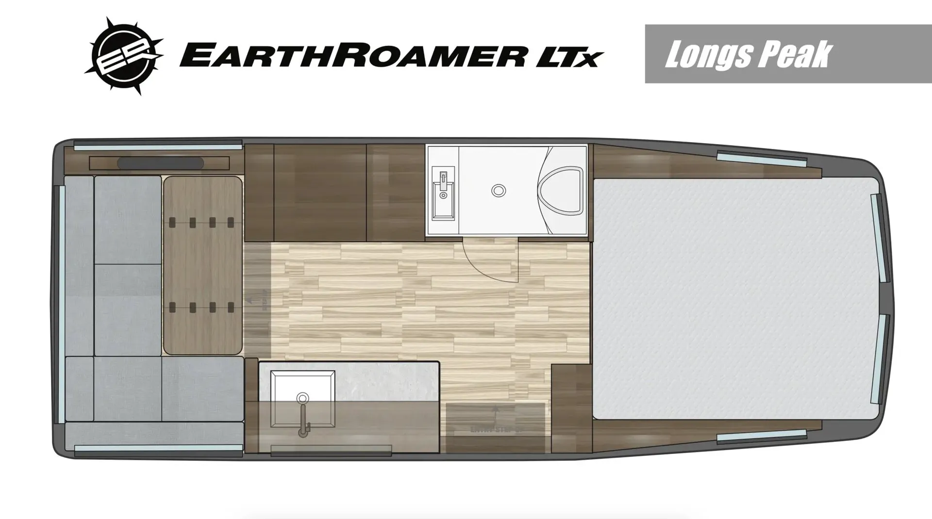 EarthRoamer LTx LONGS PEAK floor plan