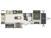 2018 Keystone Laredo 330RL - Floor plan