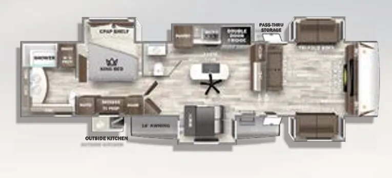 Forest River Sabre 37FLH floor plan