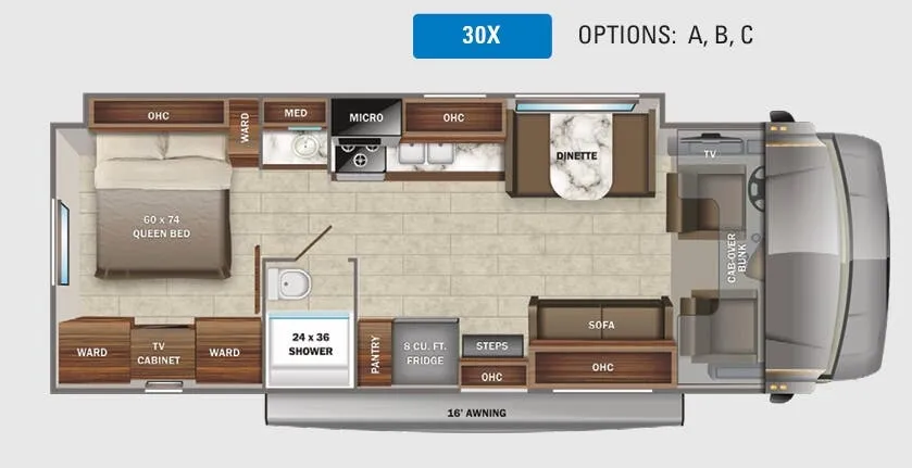 Jayco Greyhawk 30X floor plan