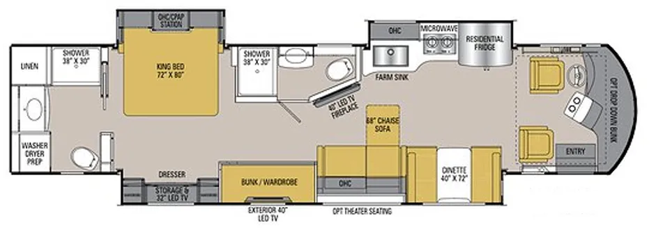 Coachmen Sportscoach RD 409BG floor plan