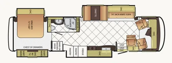 2015 Newmar Canyon Star 3612 floor plan