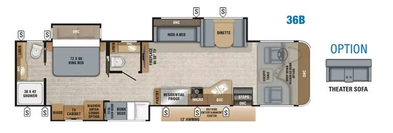 Jayco Precept Prestige 36B floor plan