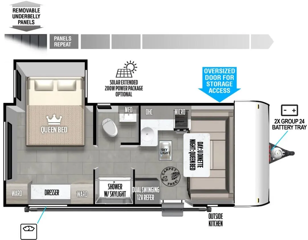 Forest River Wildwood FSX 169RSK floor plan