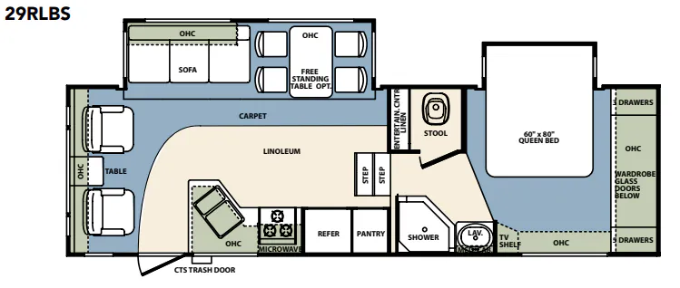 Forest River Wildcat 29RLBS floor plan